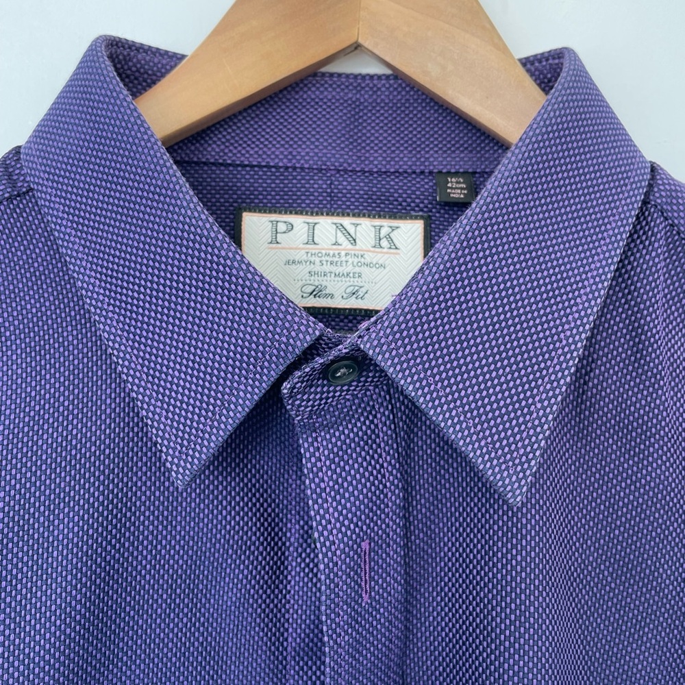 Thomas Pink Purple Slim Fit Men's Shirt